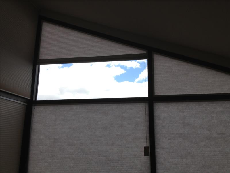 Angled honeycomb operational section open