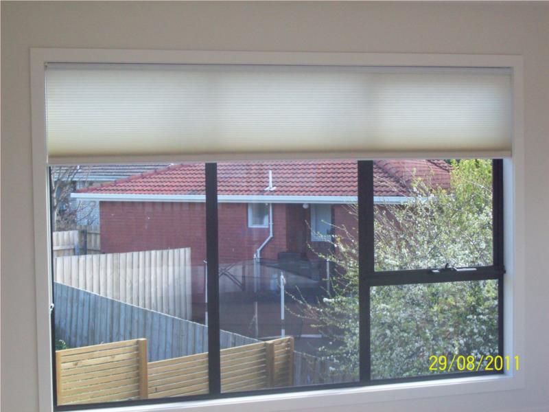 View double cell honeycomb in snow white