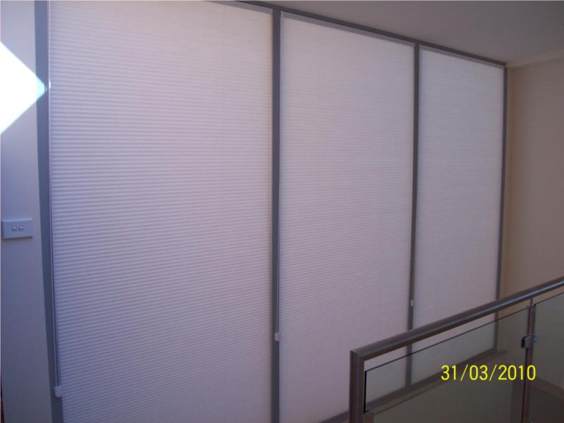 View light filter honeycombs in stairwell