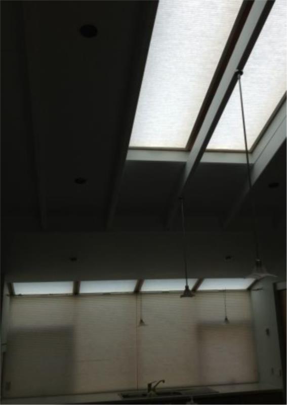 Arena light filter skylight honeycomb blinds now fitted