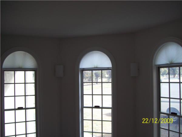 View arched light filter honeycomb blind