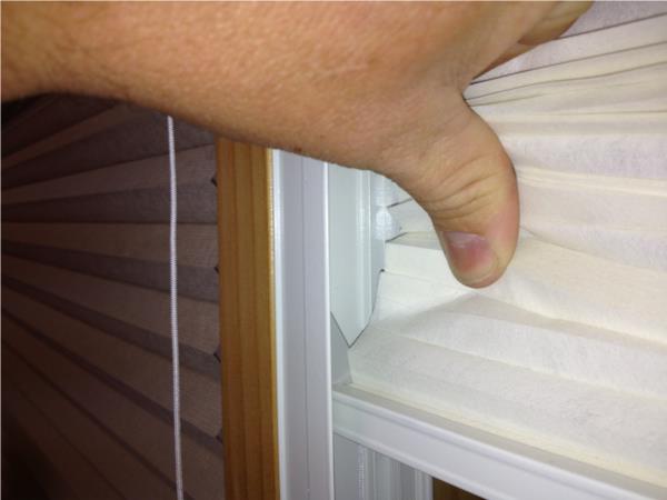 View honeycomb blinds skylight side channels