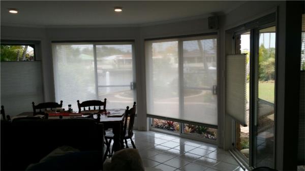 Portrait day night and top down bottom up 20mm honeycomb blinds