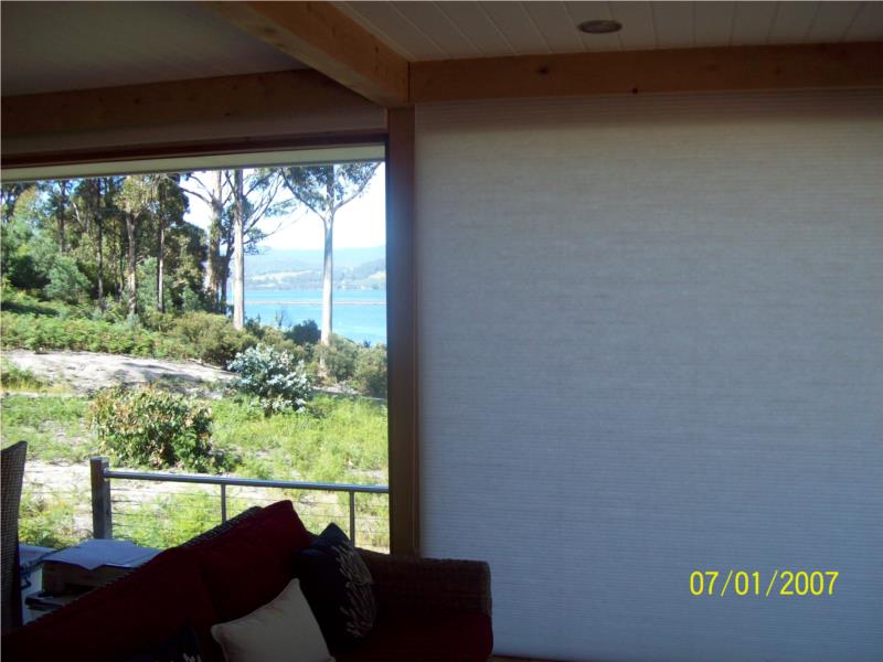 Glaziers Bay Tasmania large Spectrum honeycomb blinds