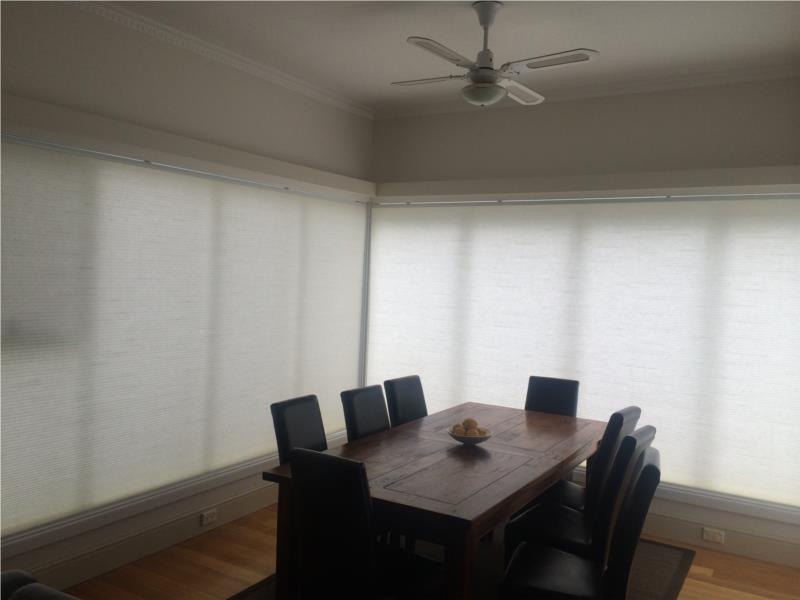 Lindisfarne Tasmania living room light filter Spectrum honeycomb blinds