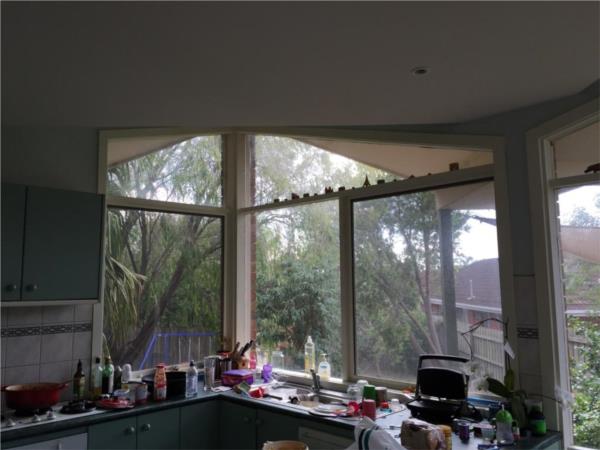 Melbourne angled windows before blinds