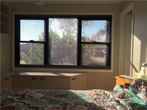 Portrait day night black sheers showing