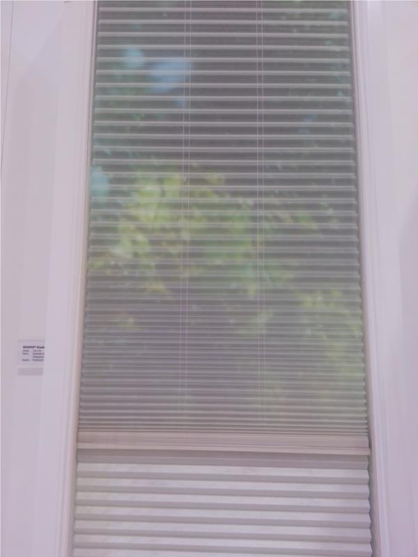 Portrait day night sheer and blockout honeycomb blind