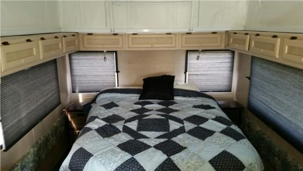 Primrose Sands Tasmania caravan  honeycomb blinds