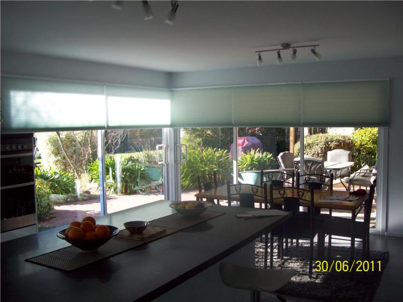 Arena Honeycomb  Easyrise Blind on stacker doors