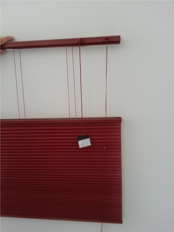 View top down bottom up red honeycomb blind